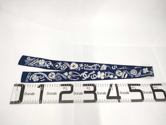 CHANEL Cocomark Blue Twely 27 Scarf