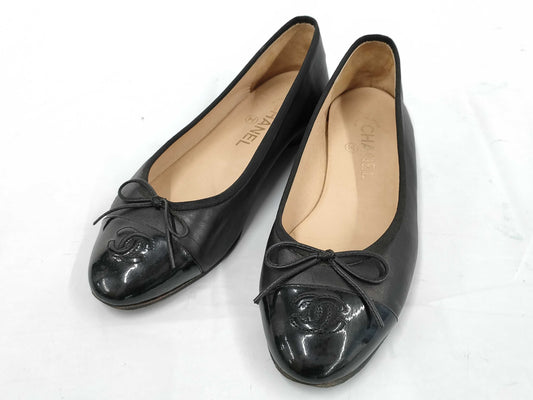 CHANEL Cocomark Black A02819 Size 38C Pumps 54 Pumps