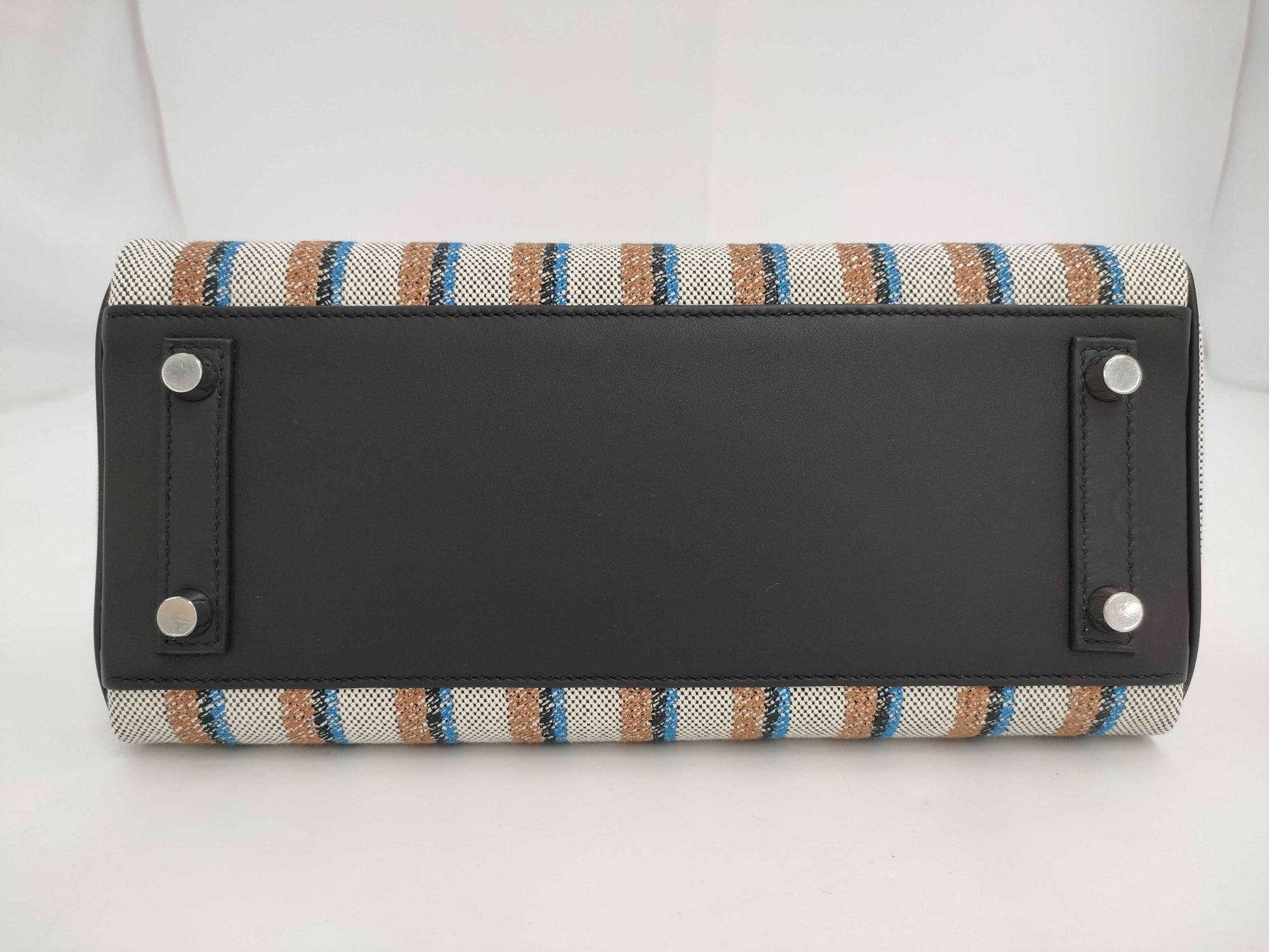 HERMES Birkin Shoulder Light 29 Couverture Vosswift Toile Ash Black SV Fittings K-Engraved Bag