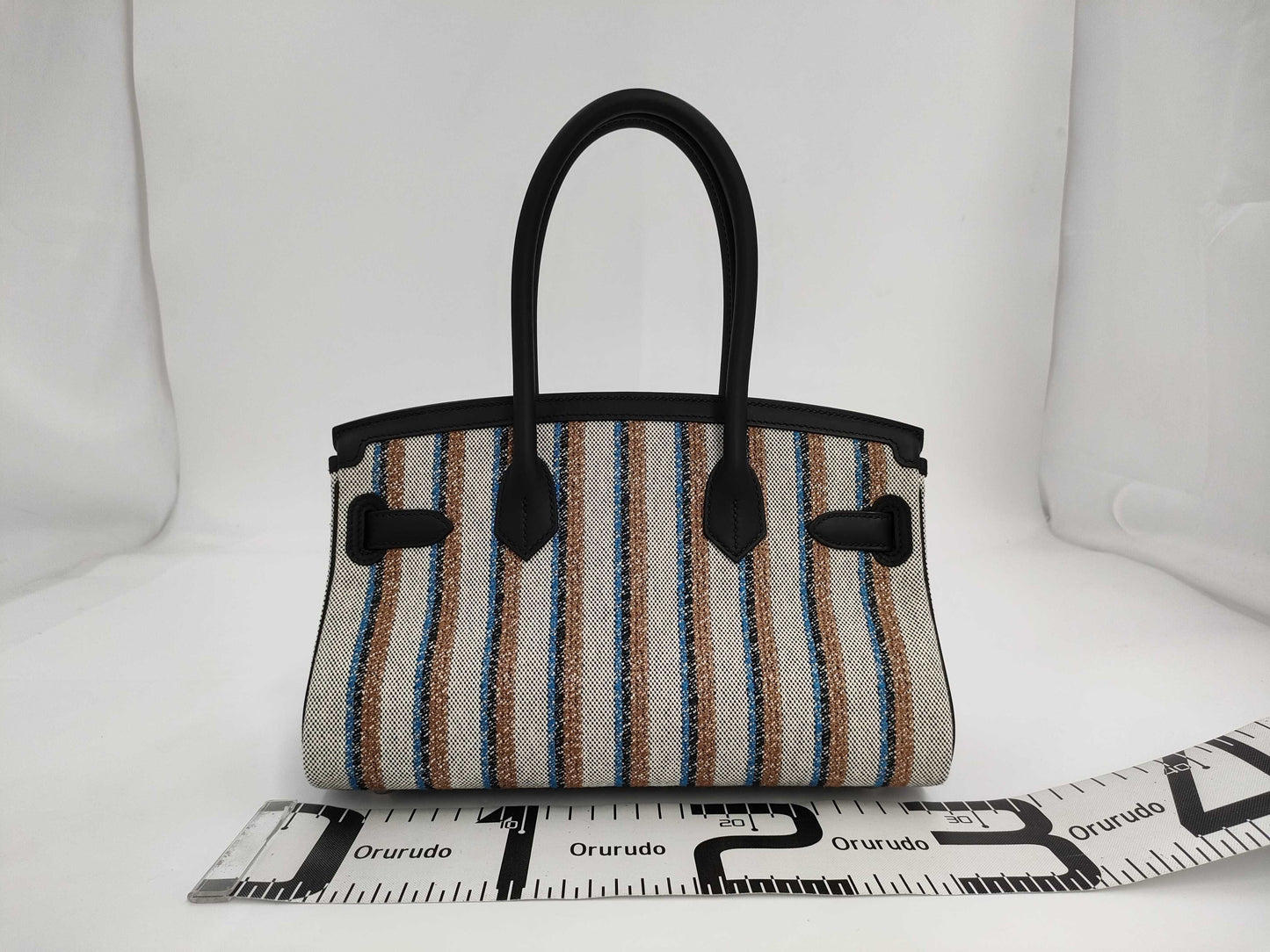 HERMES Birkin Shoulder Light 29 Couverture Vosswift Toile Ash Black SV Fittings K-Engraved Bag