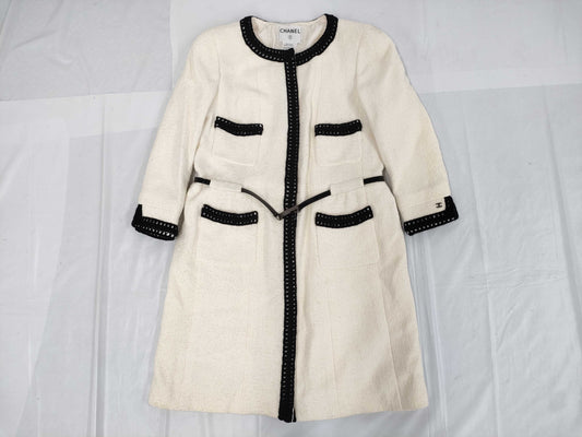 CHANEL Long Jacket Size 44 Coat