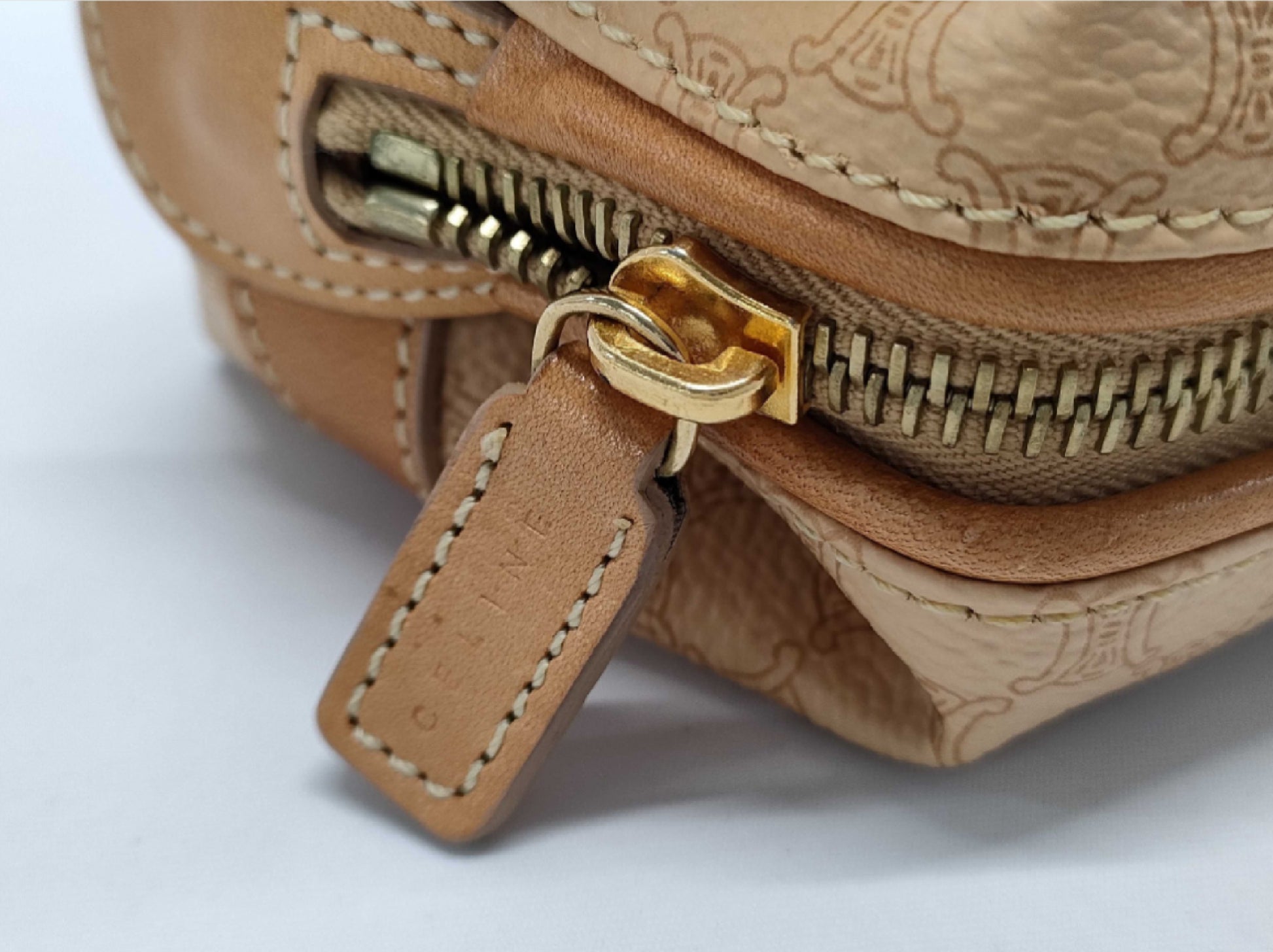 CELINE Pouch with Storage Bag Beige Pouch Without Box Pouch