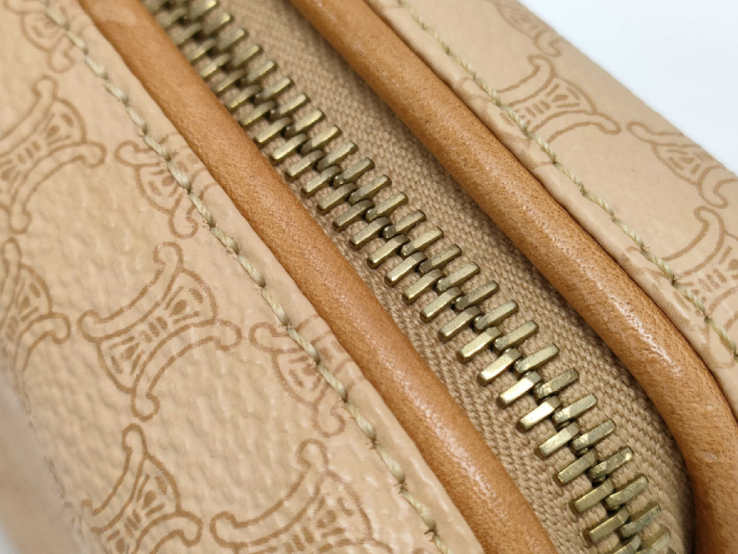 CELINE Pouch with Storage Bag Beige Pouch Without Box Pouch