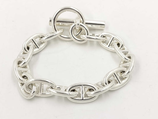 HERMES Schone Dunkle MM Ag925 / 14 frames 50.3g bracelet bangle