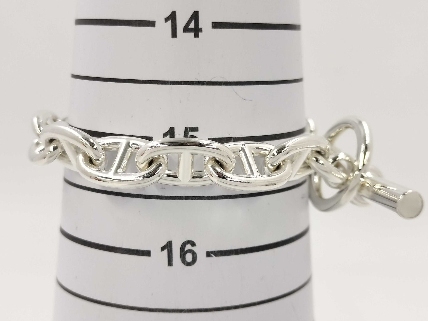 HERMES Schone Dunkle MM Ag925 / 14 frames 50.3g bracelet bangle