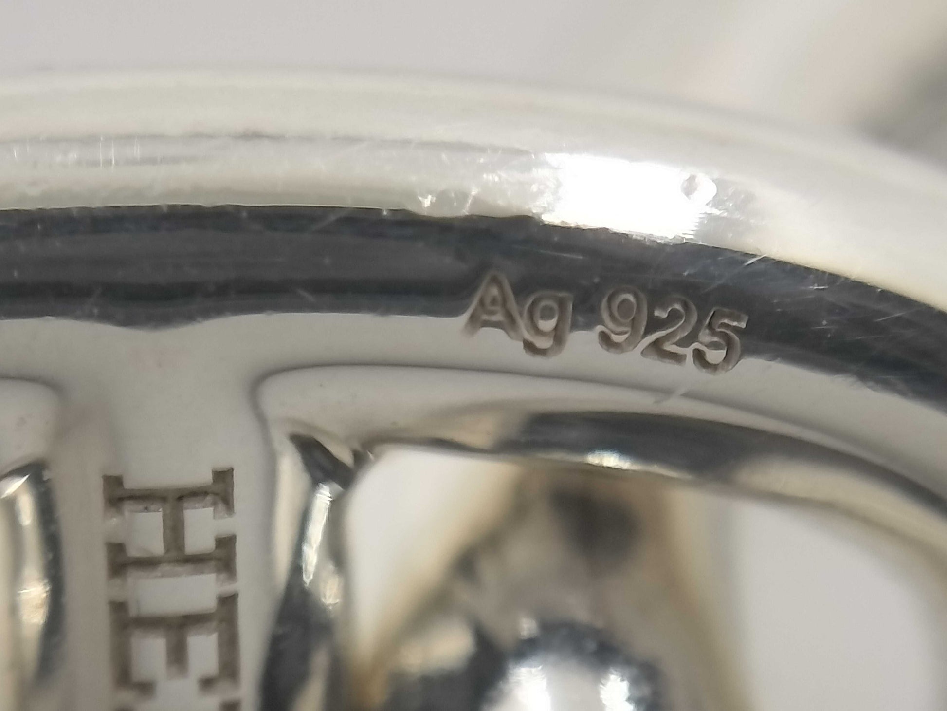 HERMES Schone Dunkle MM Ag925 / 14 frames 50.3g bracelet bangle