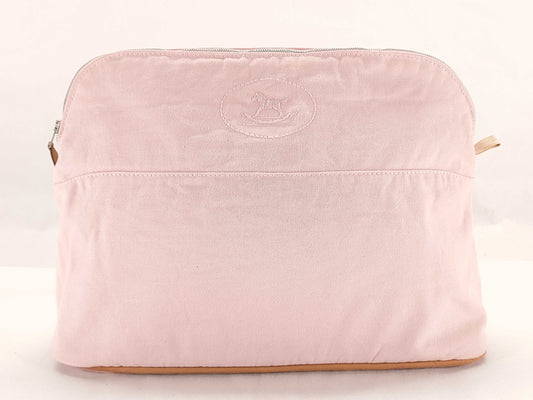 HERMES Bolide GM Pouch Pink Toile Pouch