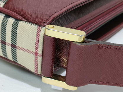 BURBERRY Nova Check Red Shoulder Bag