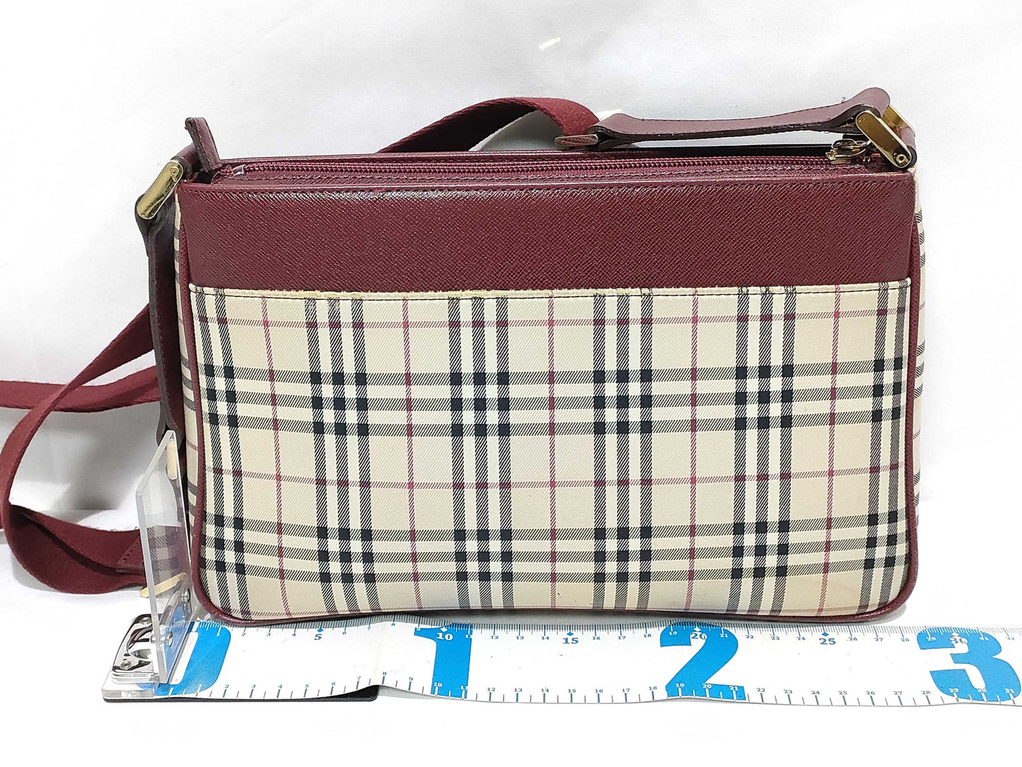BURBERRY Nova Check Red Shoulder Bag