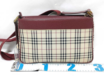 BURBERRY Nova Check Red Shoulder Bag