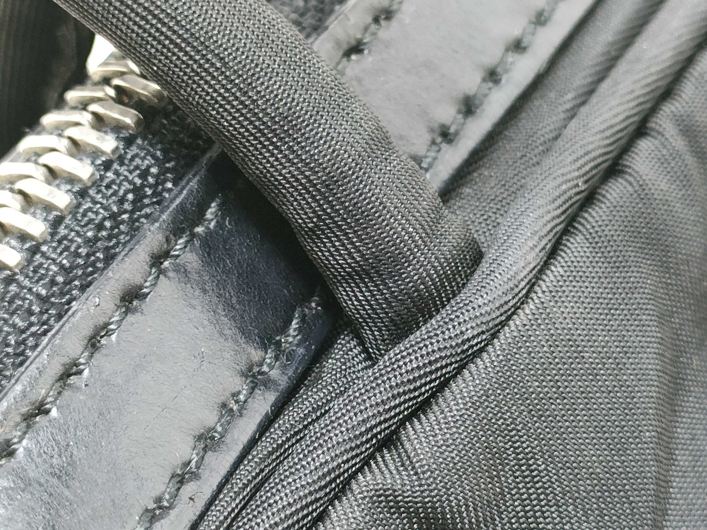 PRADA Nylon PRADA Triangle Plate Nylon Tote Bag Black Handbag