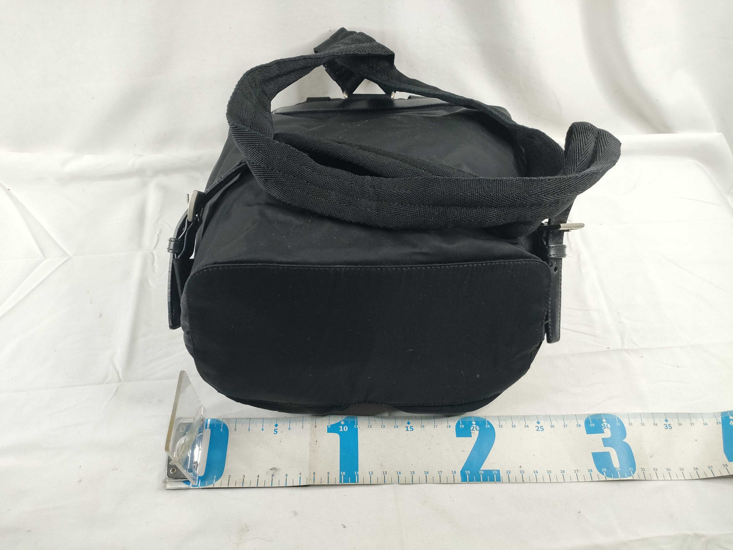 PRADA Nylon Prada Backpack with Triangle Logo, Black