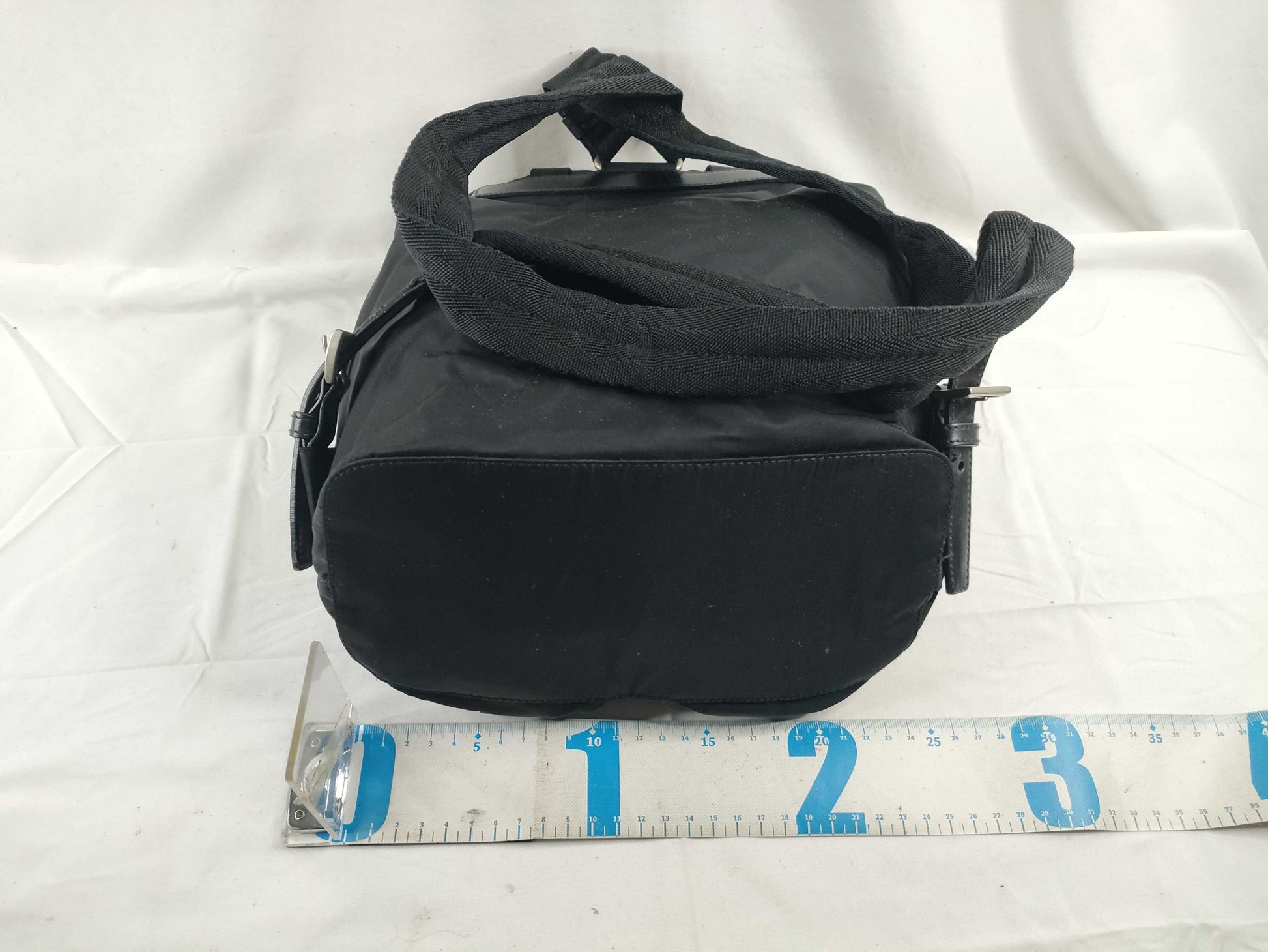 PRADA Nylon Prada Backpack with Triangle Logo, Black