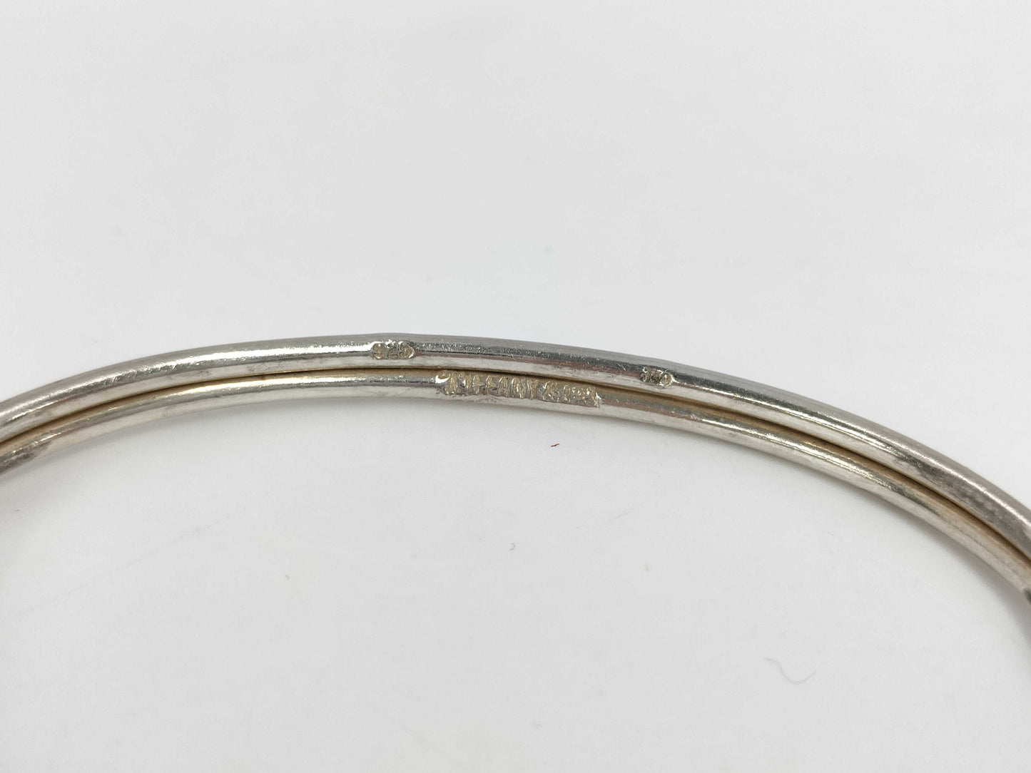 Tiffany & Co. Double Hook Bangle 925x750 15.2g Gold x Silver Bracelet Bangle