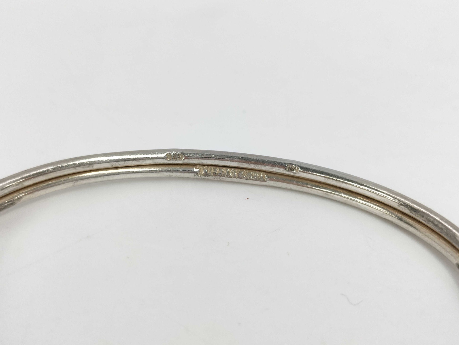 Tiffany & Co. Double Hook Bangle 925x750 15.2g Gold x Silver Bracelet Bangle