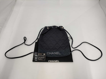 CHANEL Satin Pearl Logo Rucksack
