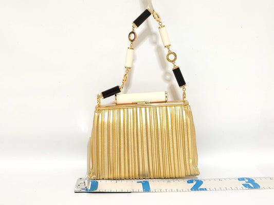 BVLGARI BVLGARI 24388 Xylia Bag Small Leather Gold Box, Bag Bag Shoulder Bag