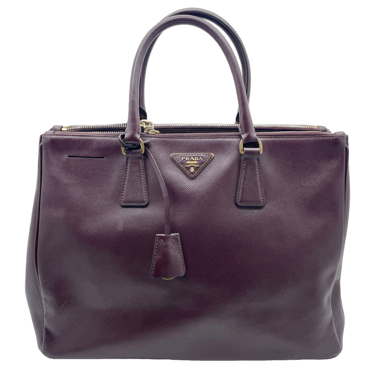 PRADA Burgundy Saffiano Handbag