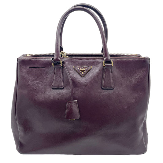 PRADA Burgundy Saffiano Handbag