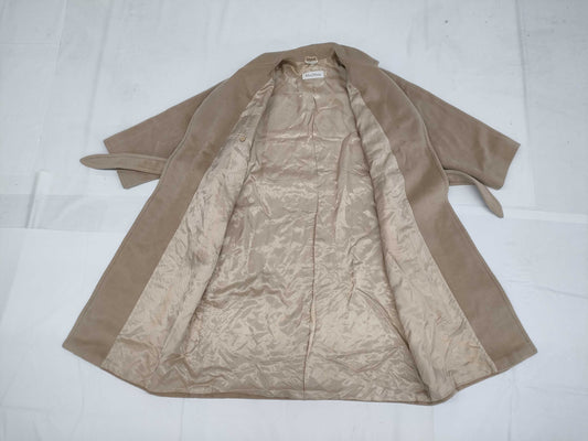 MaxMara White Tag Cashmere Long Coat Manuela Belt #40 Coat