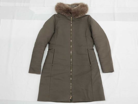 Herno SUB ZERO White Fox Fur Down Coat #42 Coat