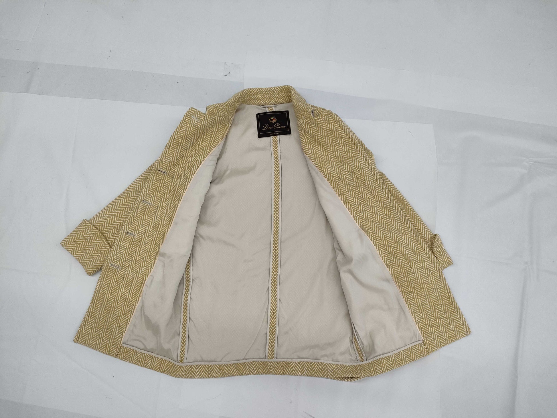 Loro Piana Cashmere Herringbone Coat Women's 42 Coat