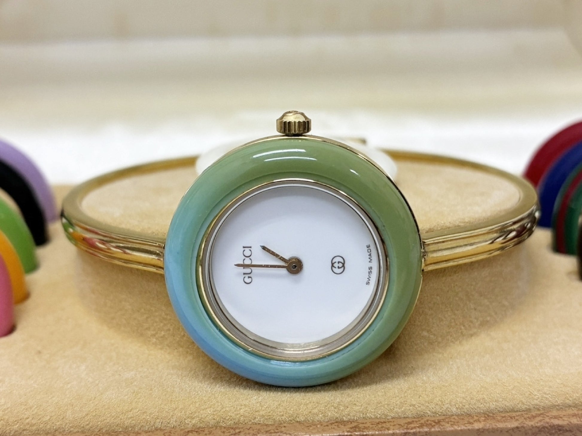 GUCCI Change Bezel 1100L 0258198 Quartz Immovable Women's Watch