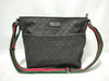 GUCCI Webbing GUCCI Shoulder Bag Black Canvas Sherry Line Shoulder Bag