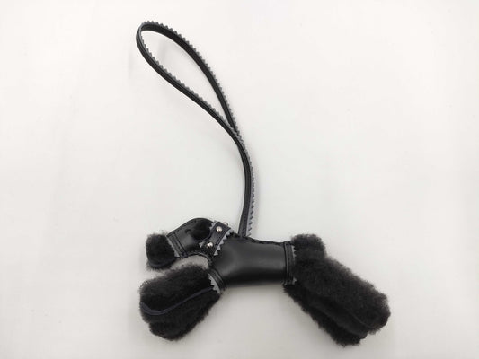 HERMES Buddy Charm Black Black Gripantan with Collar K Engraved Charm