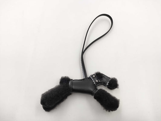 HERMES Buddy Charm Black Black Gripantan with Collar K Engraved Charm