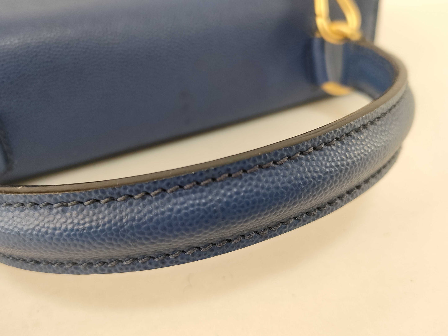 CELINE MC96 2-Way Triomphe Leather Shoulder Bag in Blue