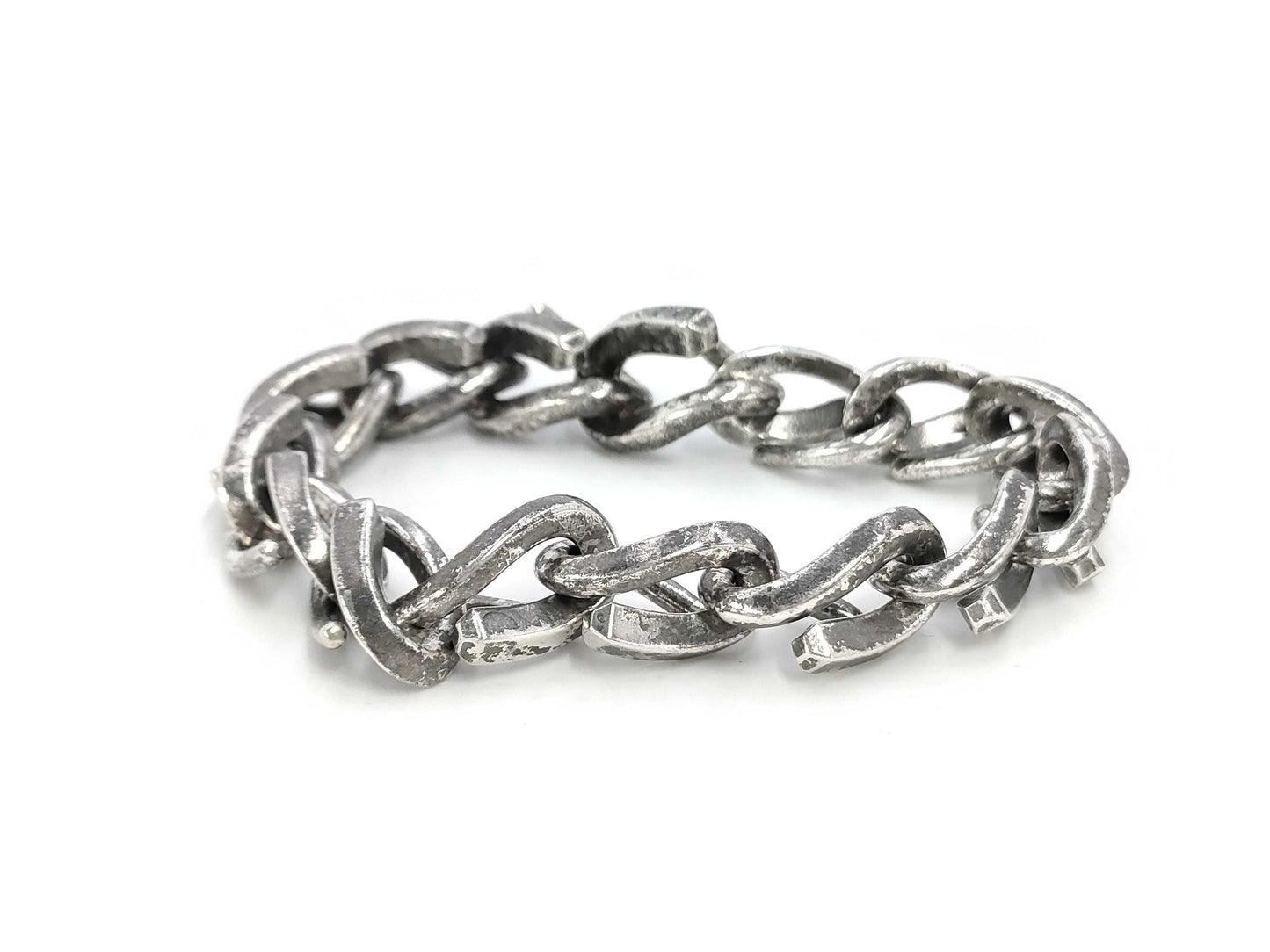 Tiffany&Co. Tiffany Forge Medium Link Black Bracelet Bangle