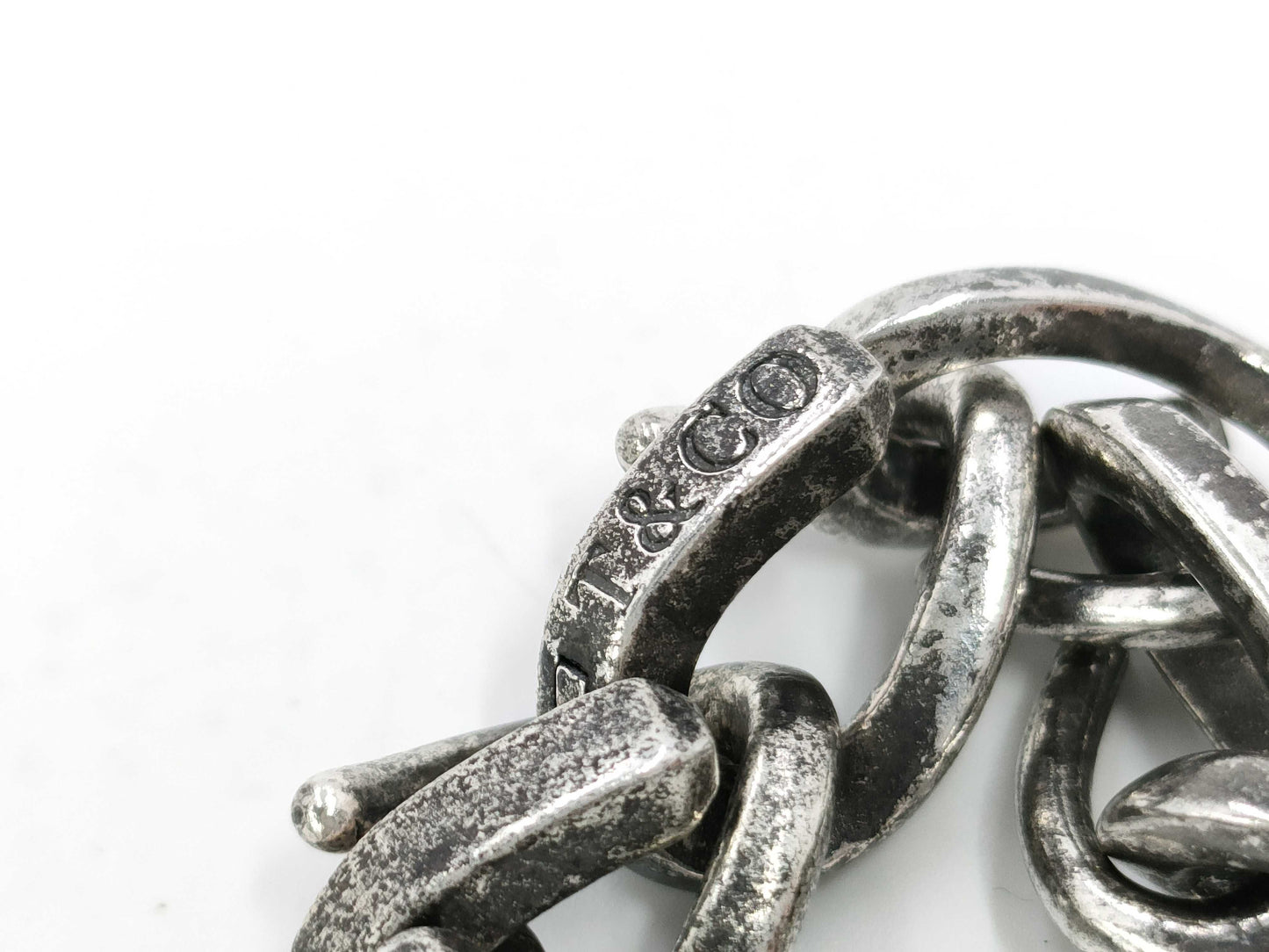 Tiffany&Co. Tiffany Forge Medium Link Black Bracelet Bangle