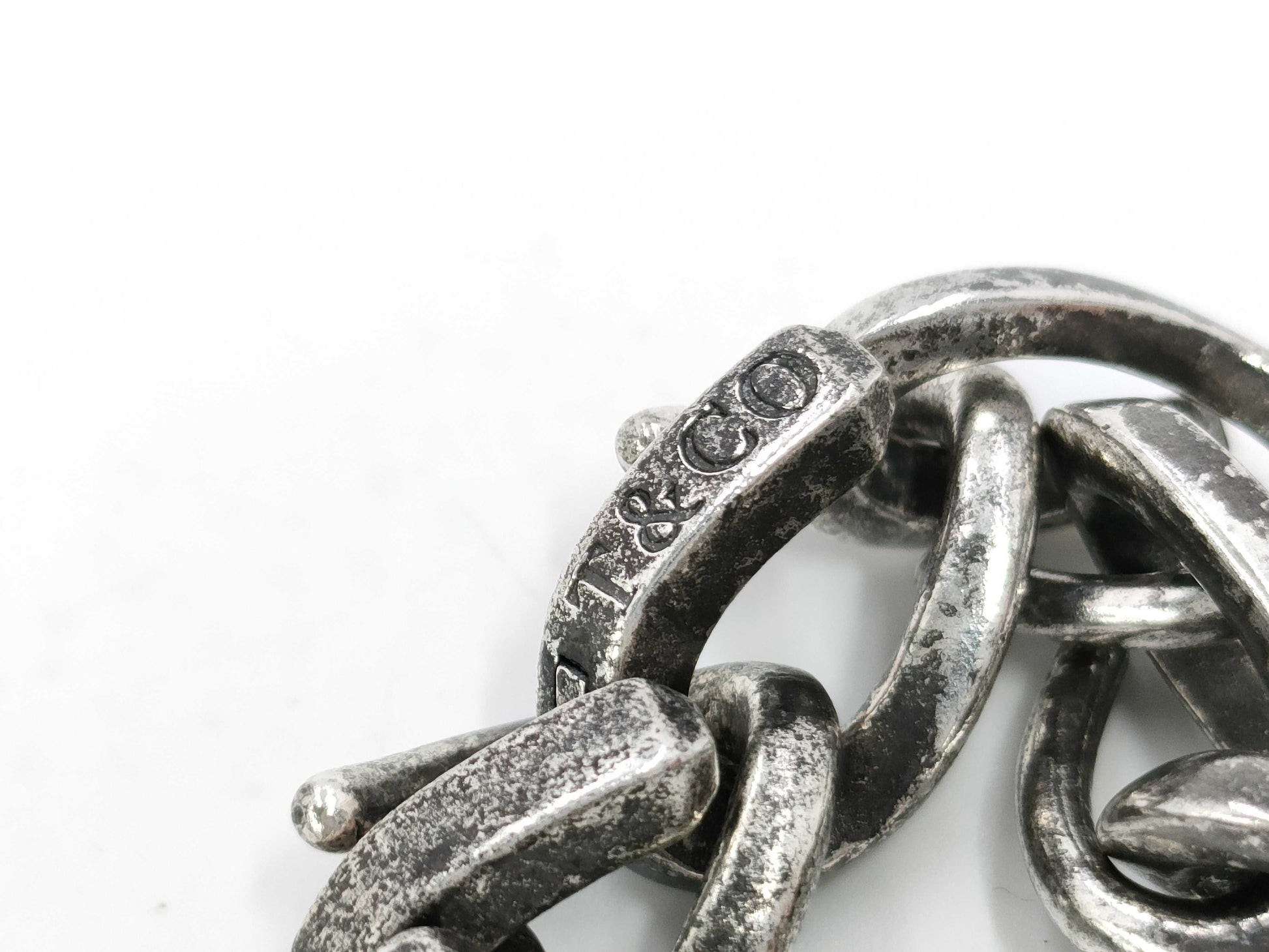 Tiffany&Co. Tiffany Forge Medium Link Black Bracelet Bangle