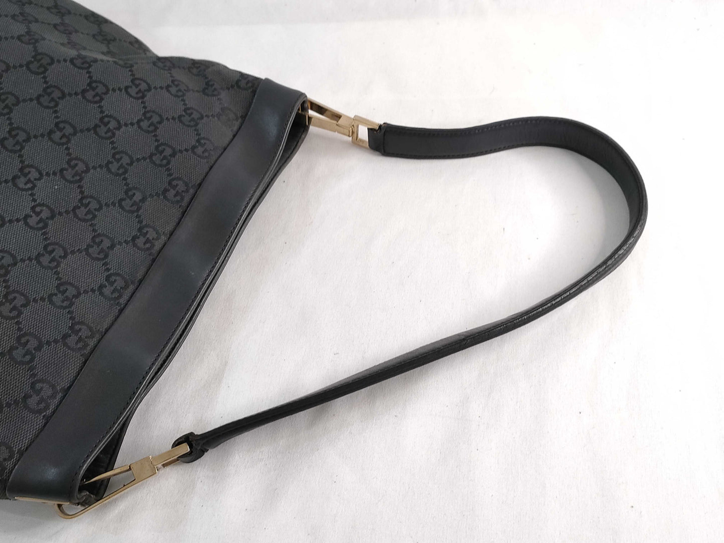 GUCCI GG Canvas GUCCI One-Shoulder Bag 33900 000926 GG Canvas Leather Black Shoulder Bag