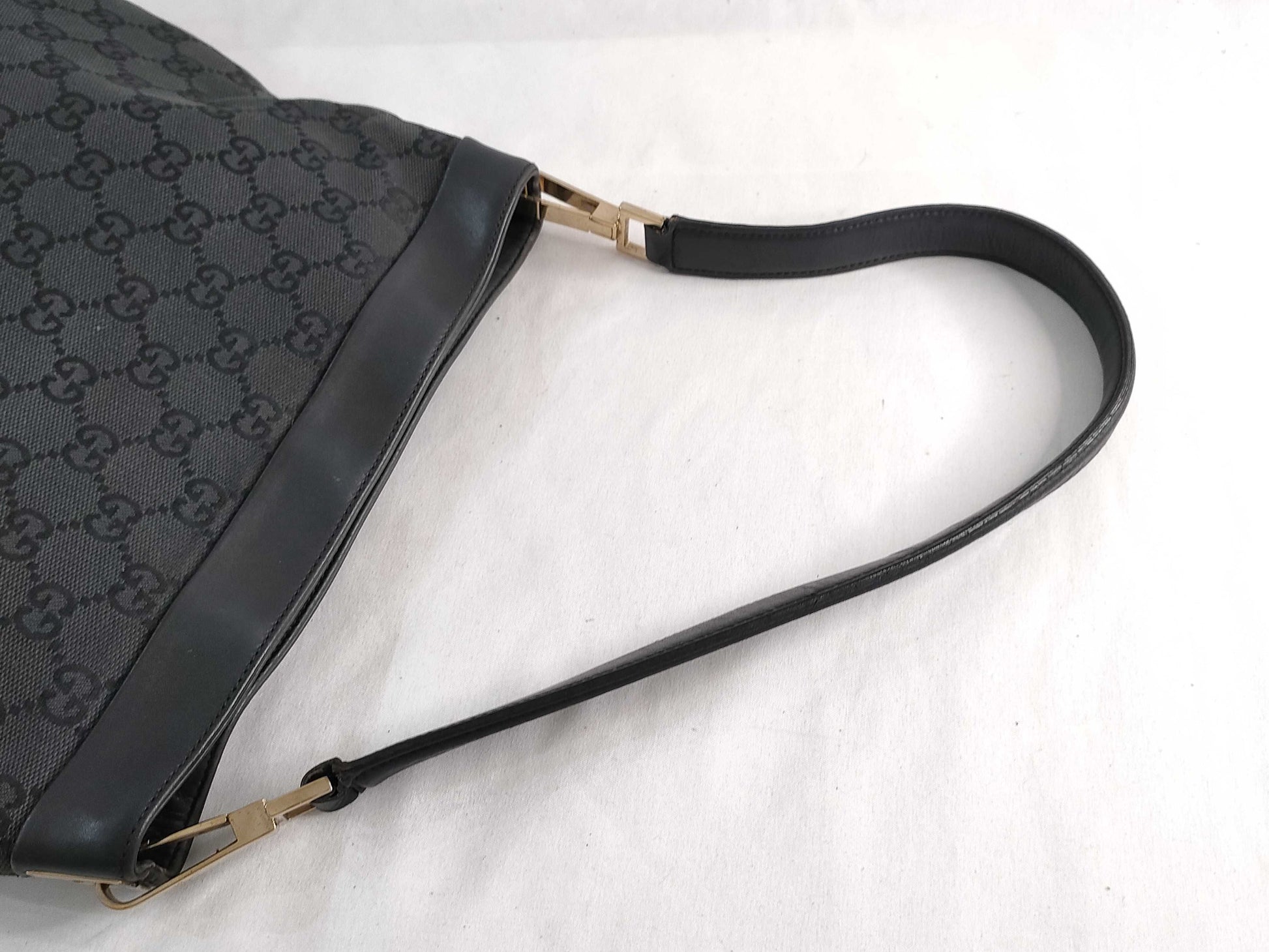 GUCCI GG Canvas GUCCI One-Shoulder Bag 33900 000926 GG Canvas Leather Black Shoulder Bag