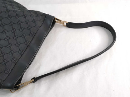 GUCCI GG Canvas GUCCI One-Shoulder Bag 33900 000926 GG Canvas Leather Black Shoulder Bag