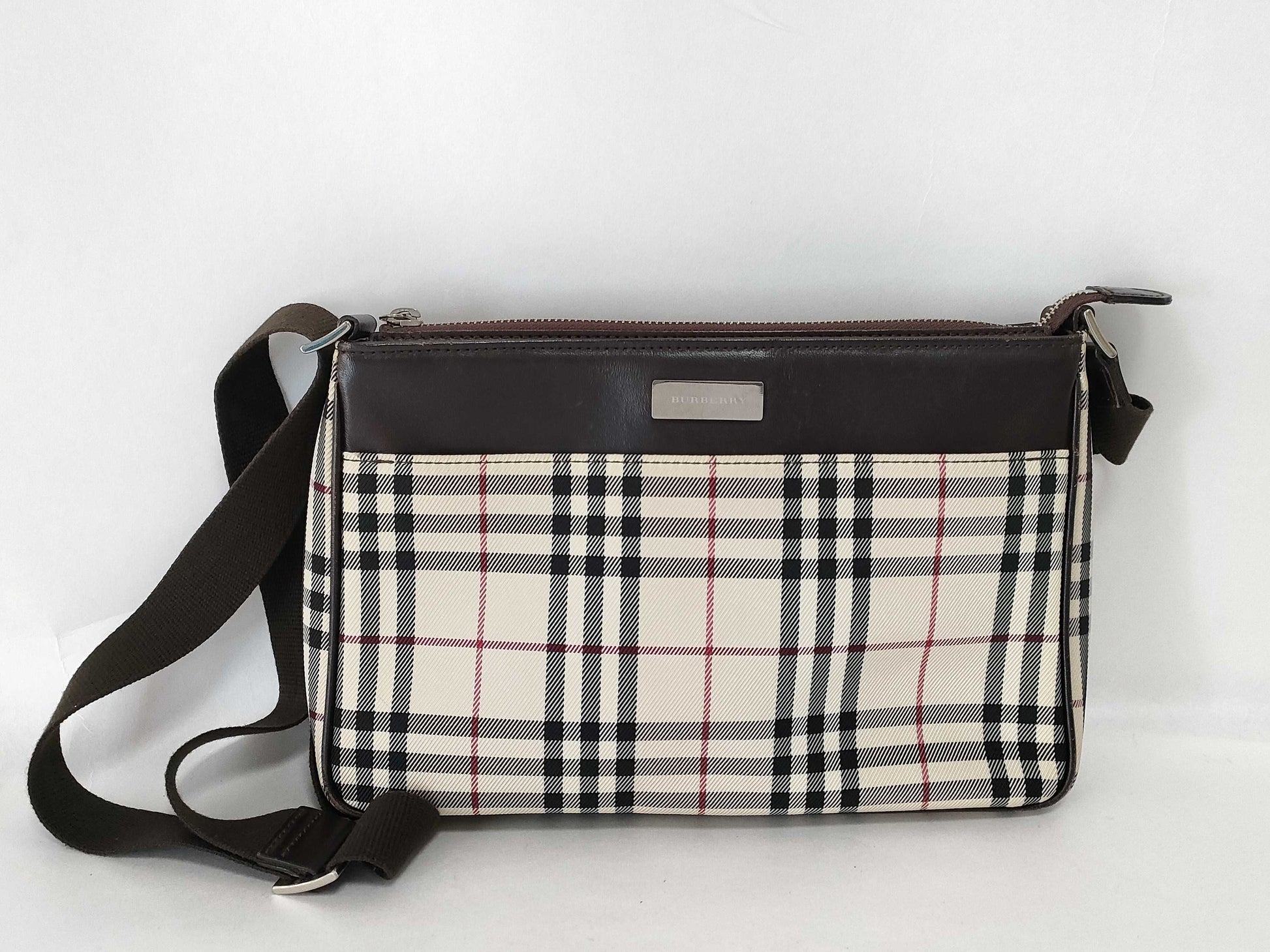 BURBERRY Nova Check Shoulder Bag Brown Shoulder Bag