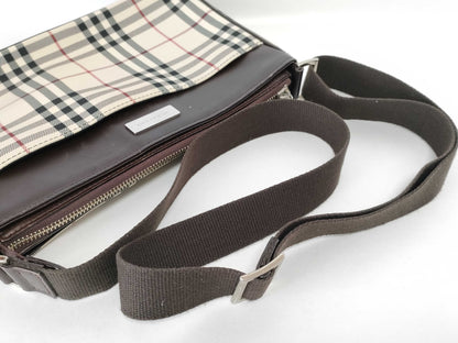 BURBERRY Nova Check Shoulder Bag Brown Shoulder Bag