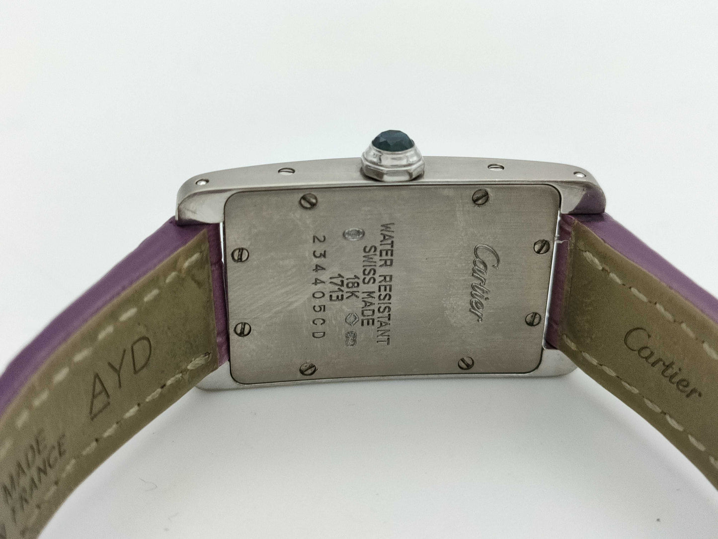 Cartier Tank American W2605129 1713234405CD Grey Dial Quartz K18 Women's Watch