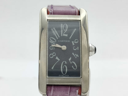 Cartier Tank American W2605129 1713234405CD Grey Dial Quartz K18 Women's Watch