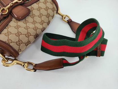 GUCCI GG Supreme Horsebit 1955 Shoulder Bag