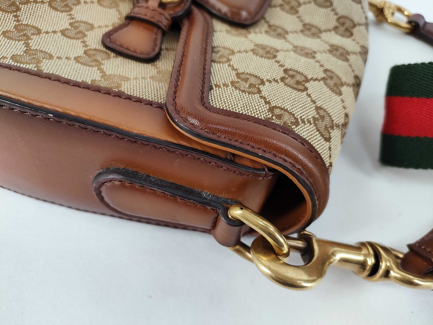 GUCCI GG Supreme Horsebit 1955 Shoulder Bag