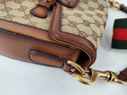 GUCCI GG Supreme Horsebit 1955 Shoulder Bag