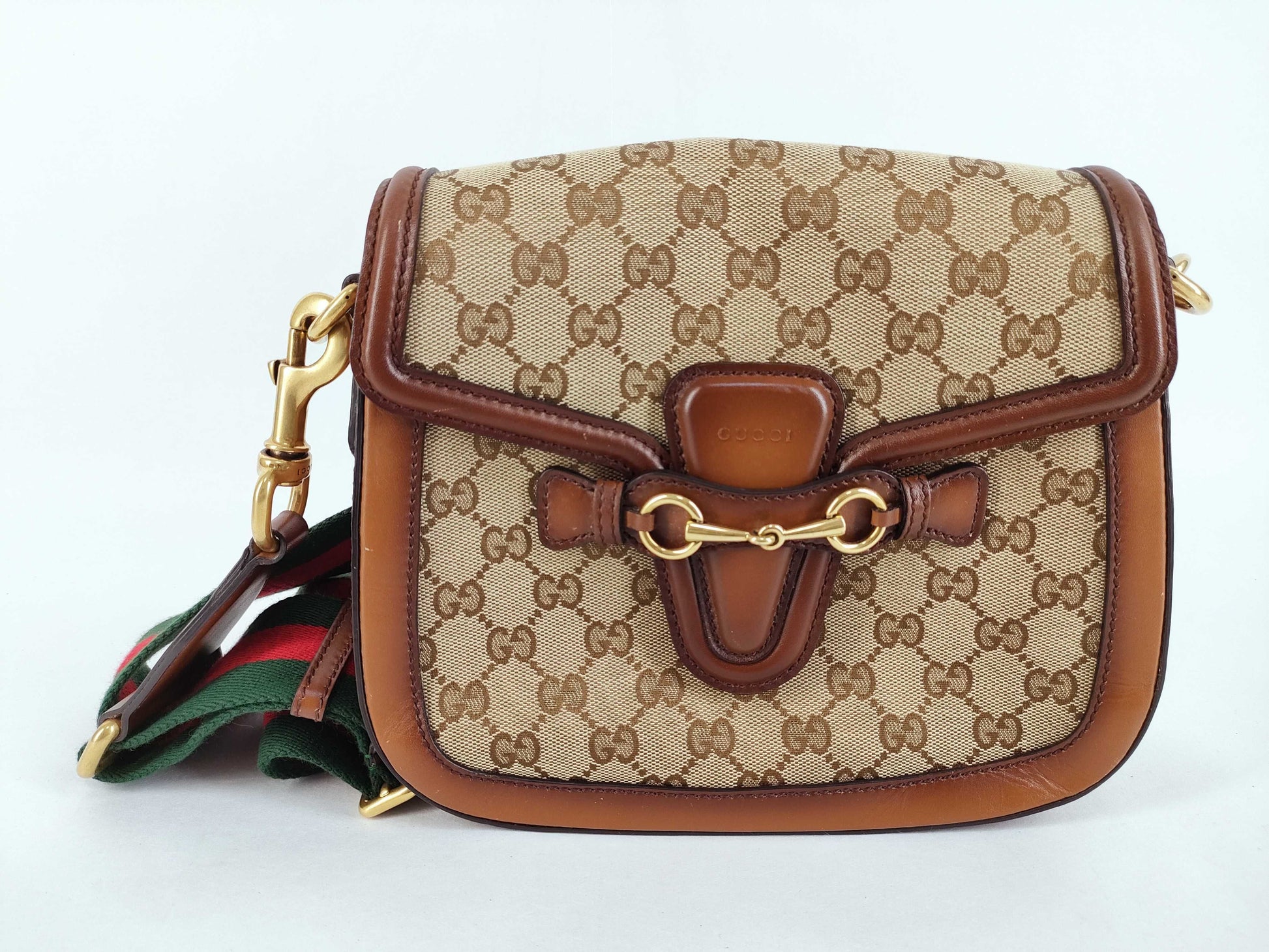 GUCCI GG Supreme Horsebit 1955 Shoulder Bag