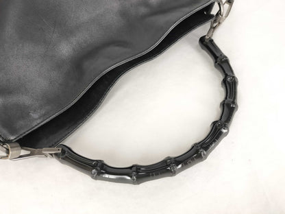 GUCCI Bamboo Gucci 001 1638 Bamboo 2-Way Leather Shoulder Bag