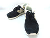 New Balance WL574 Sneakers, Leather and Synthetic Fiber, Black, Size 25cm