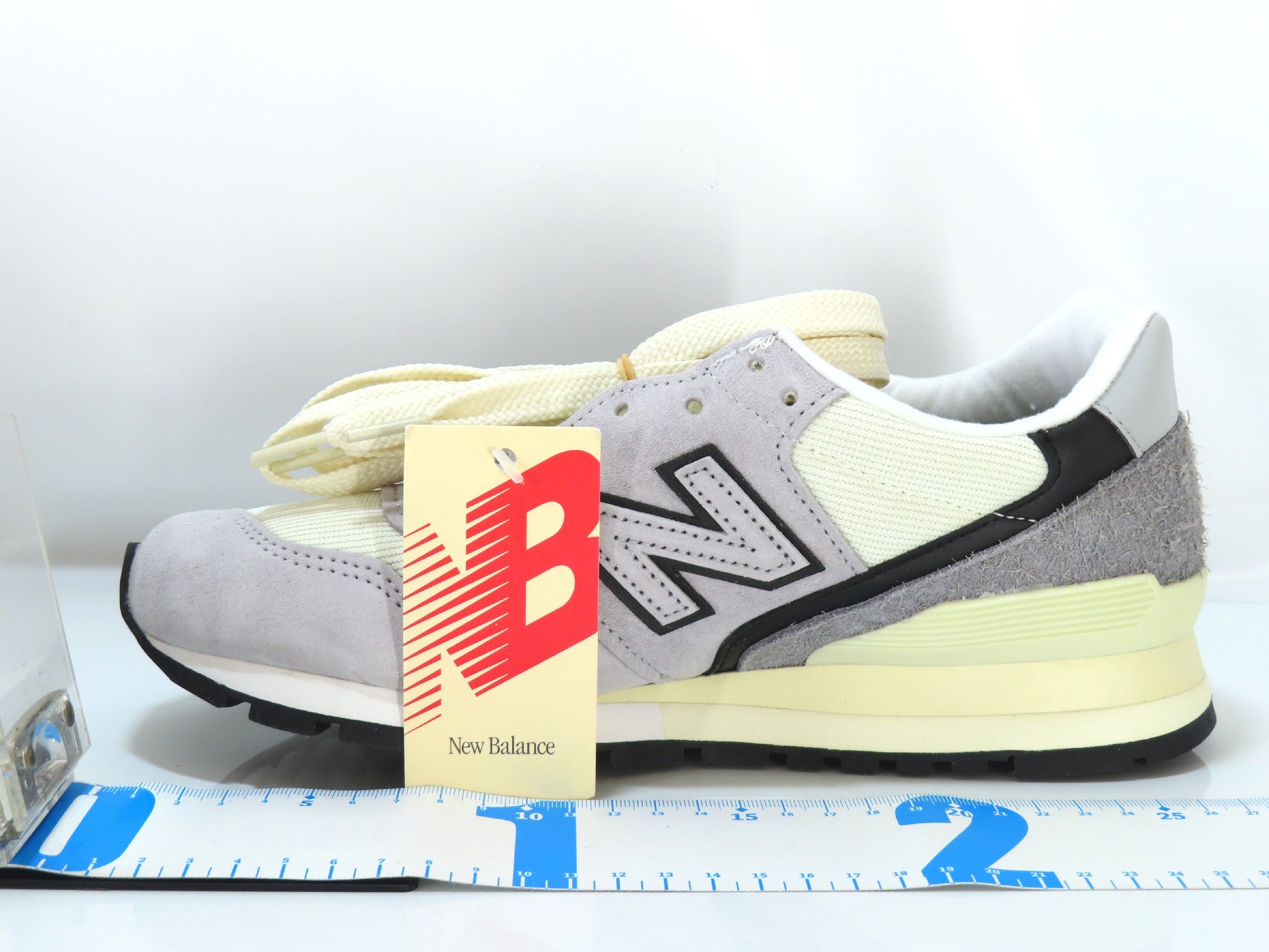 New Balance 996 Series Sneakers, Suede/Mesh, Gray/Black, Size 25.5cm [Unused]