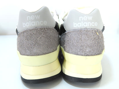 New Balance 996 Series Sneakers, Suede/Mesh, Gray/Black, Size 25.5cm [Unused]