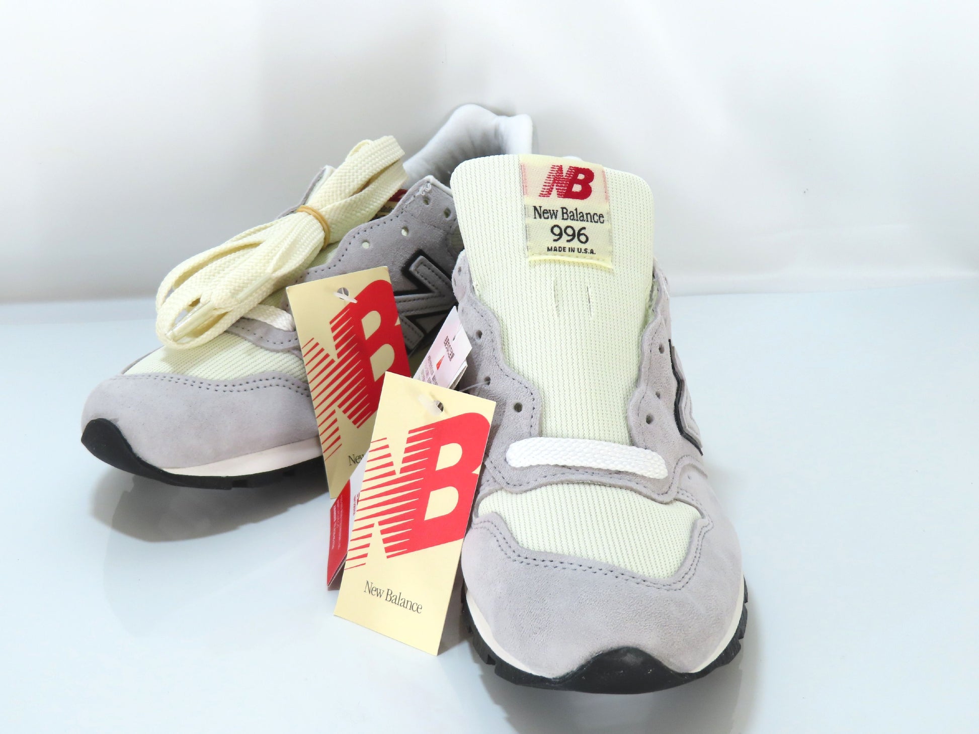 New Balance 996 Series Sneakers, Suede/Mesh, Gray/Black, Size 25.5cm [Unused]
